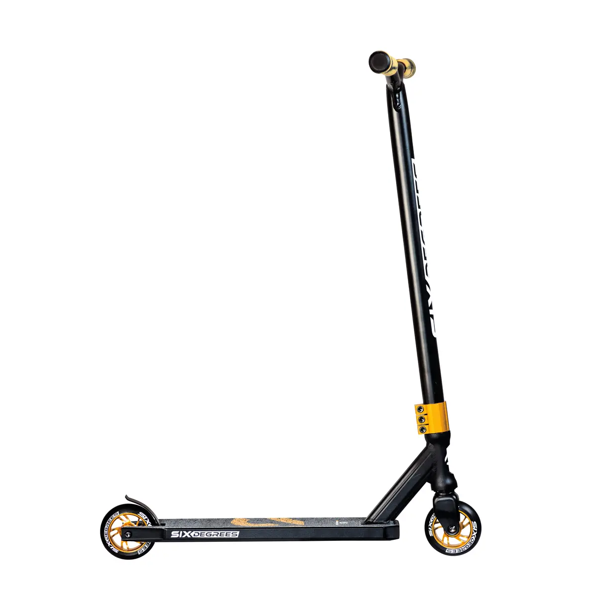 Six Degrees Aluminium Stuntscooter 100 mm – Schwarz-Kupferbraun