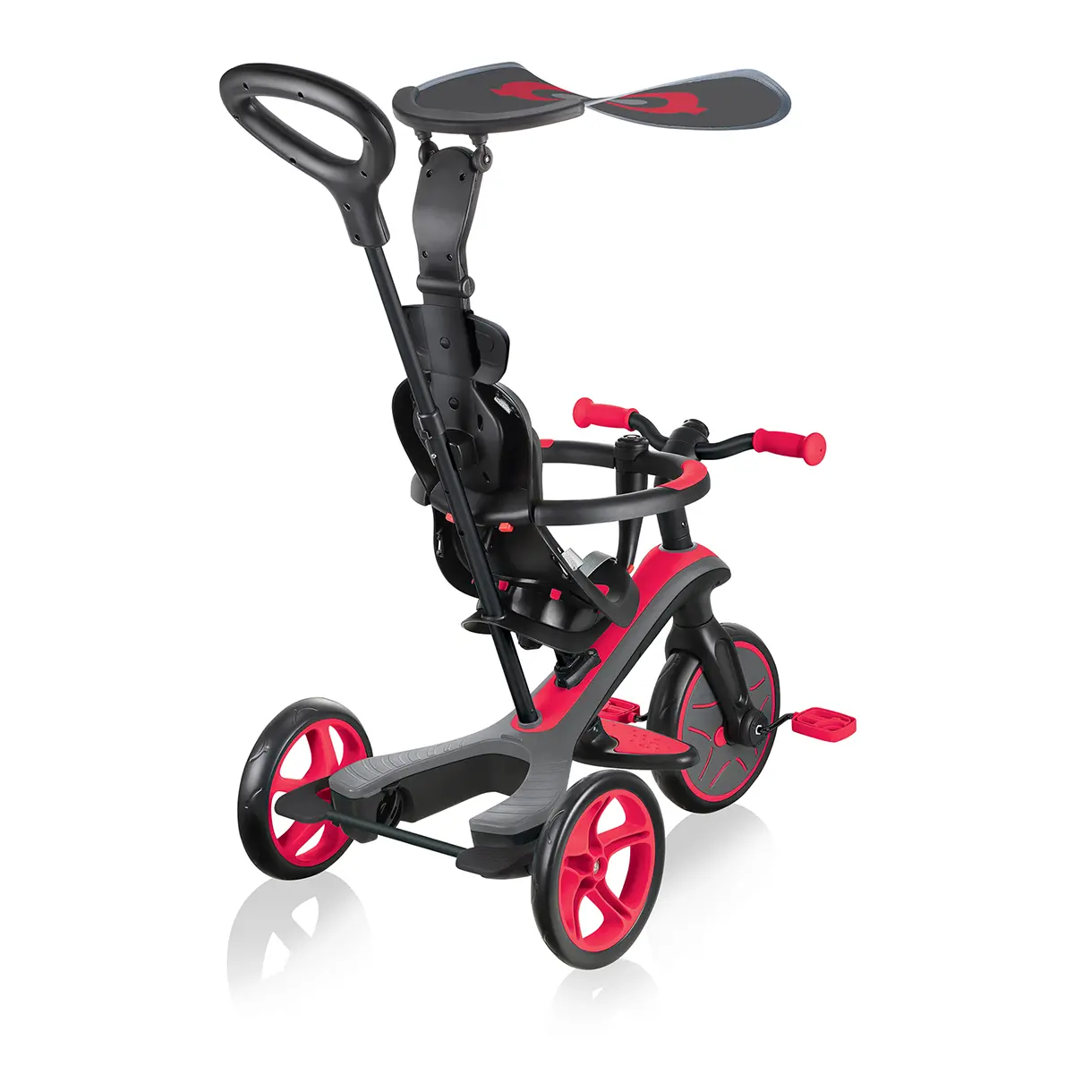 Globber Trike Explorer 4-in-1 – Rot, 10M-5J, mitwachsendes Dreirad