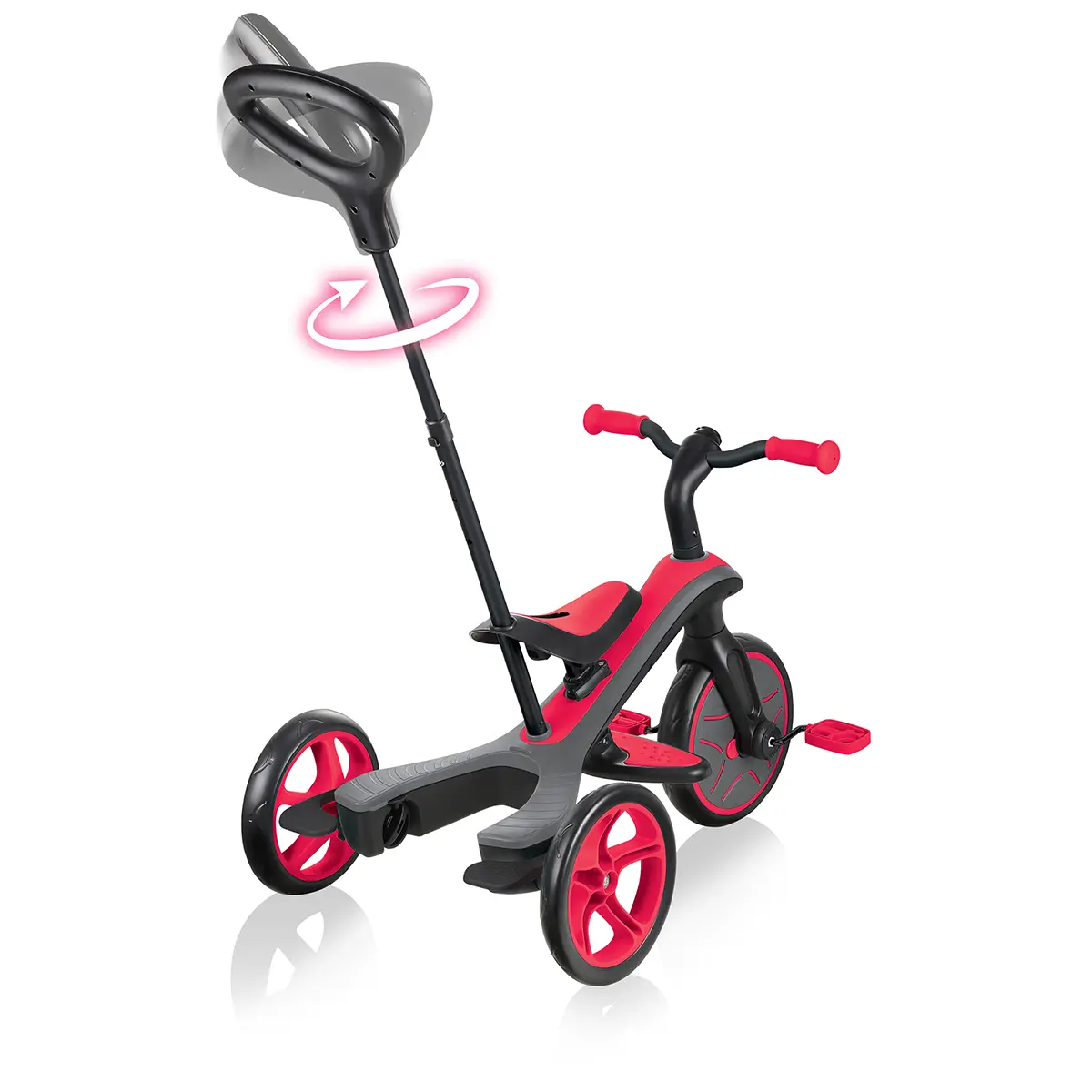 Globber Trike Explorer 4-in-1 – Rot, 10M-5J, mitwachsendes Dreirad