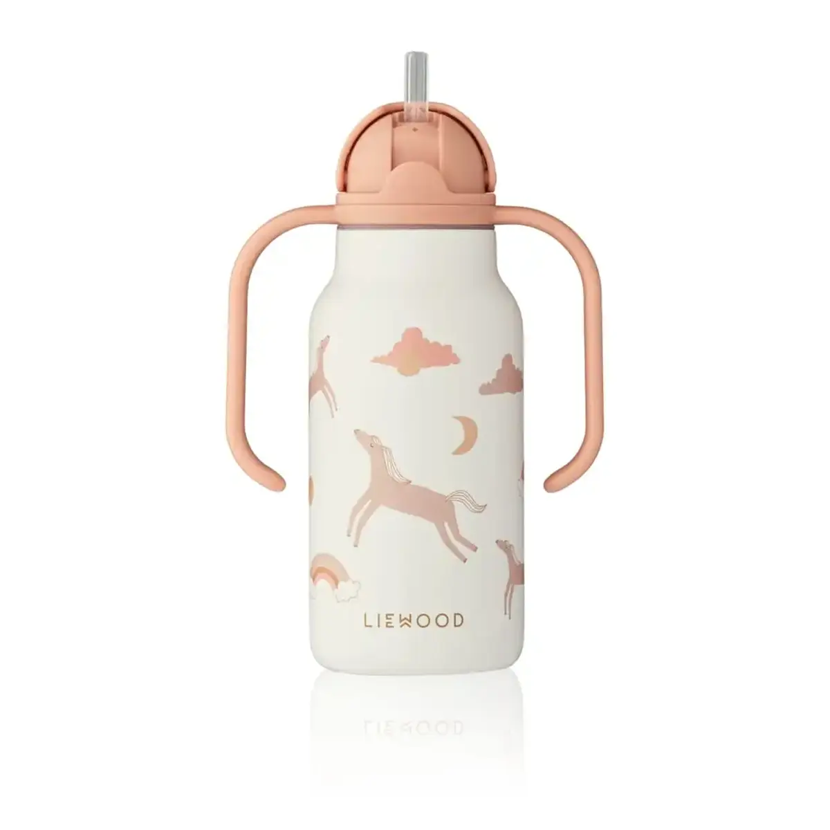 Liewood Edelstahl Trinkflasche Kimmie „Dream / Ecru“ mit Griffen