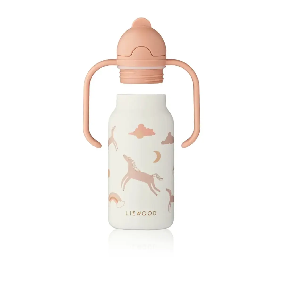 Liewood Edelstahl Trinkflasche Kimmie „Dream / Ecru“ mit Griffen