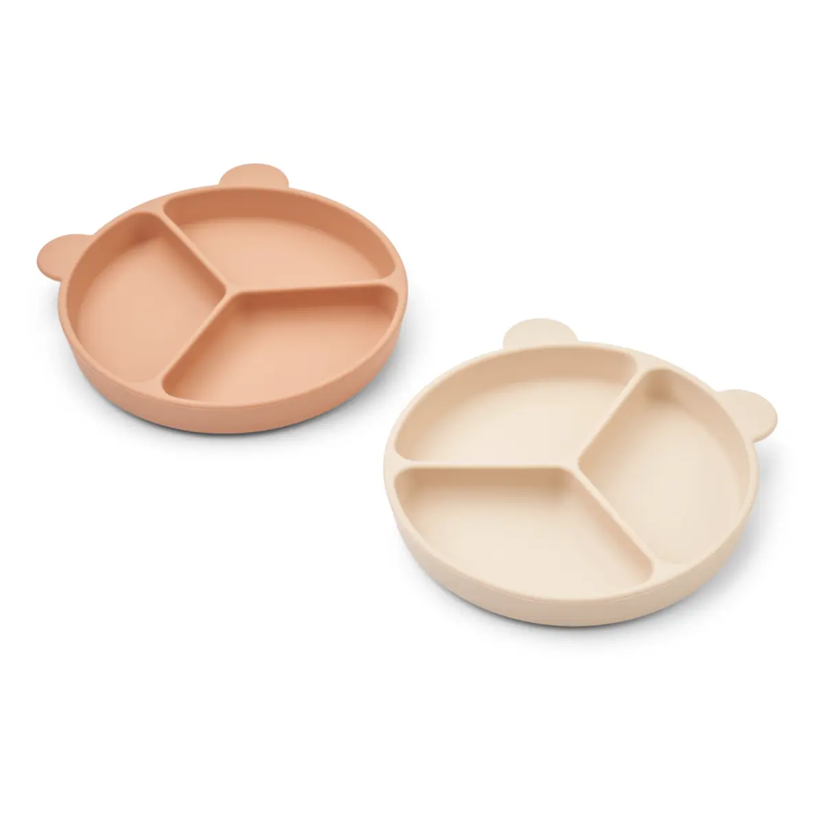 Liewood Stacy Silikon Menüteller mit Saugnapf „Tuscany rose / Apple blossom“, ø17cm, 2er-Set