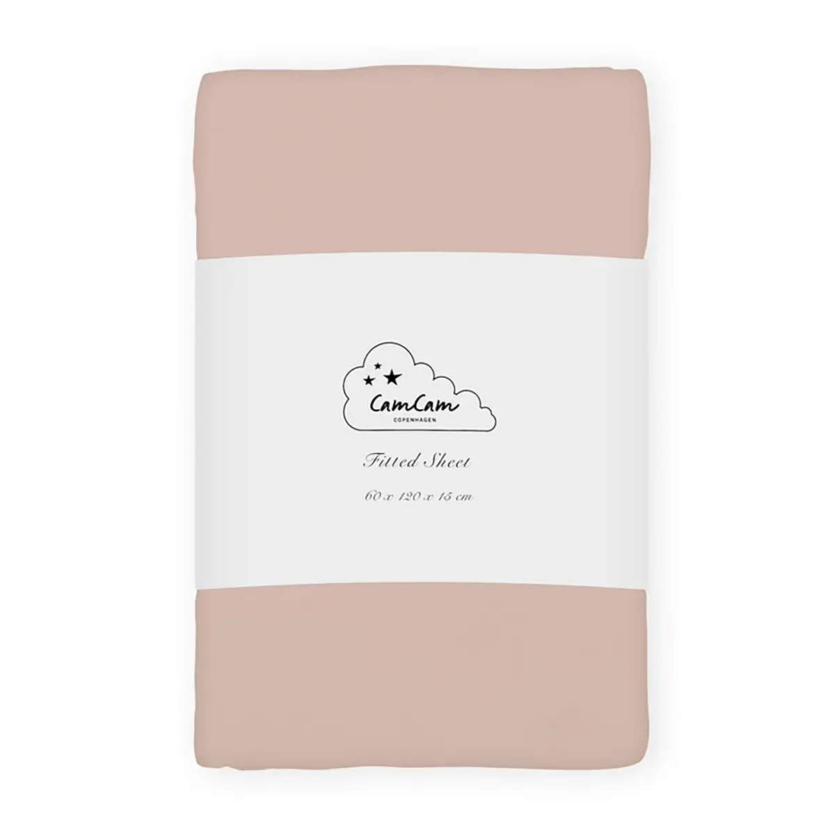 Cam Cam Spannbettlaken „Dusty Rose“, 60x120x15cm, GOTS