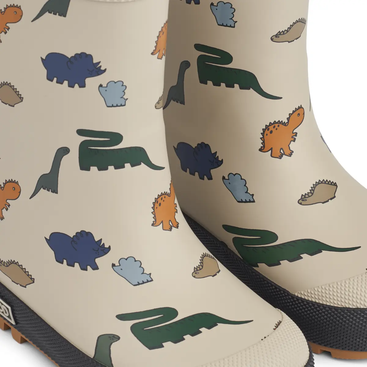 Liewood Mason Thermo-Regenstiefel „Dino : Nebelgrau“, Teddyfutter