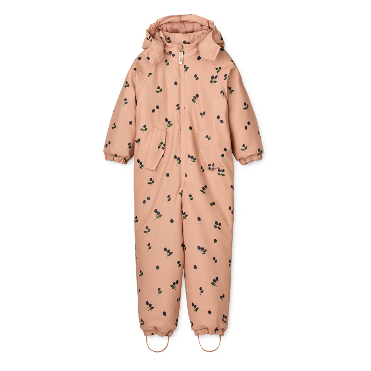 Liewood PU Regenanzug Maddy „Berry / Pale tuscany / Embroidery“ Matschanzug mit Kapuze