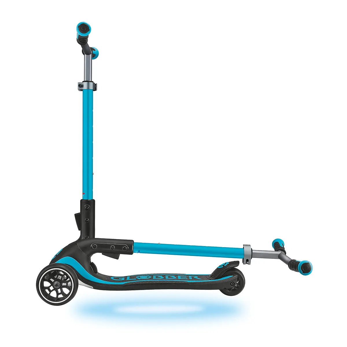 Globber Roller Ultimum Lights mit Leuchtmodul – Blau, 12 Licht-Programme, 5-99 Jahre, bis 100kg