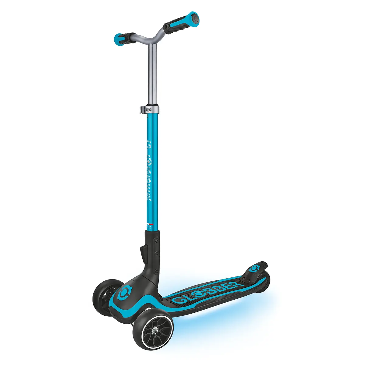 Globber Roller Ultimum Lights mit Leuchtmodul – Blau, 12 Licht-Programme, 5-99 Jahre, bis 100kg