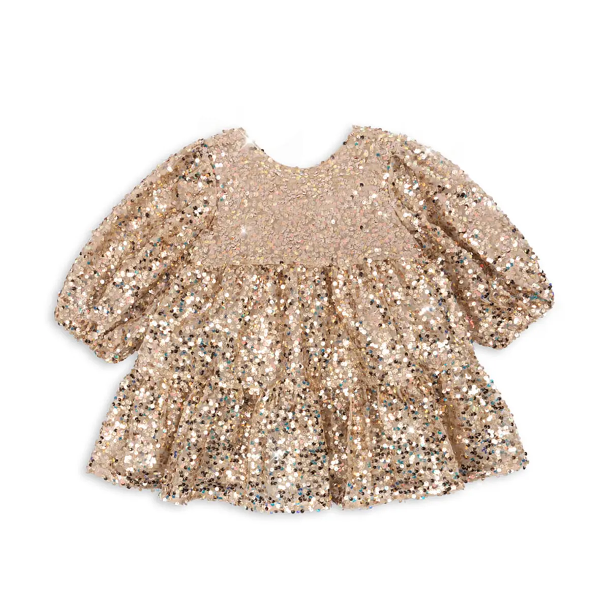 Konges Sløjd Pailletten-Kleid Lila „Gold Glitter“