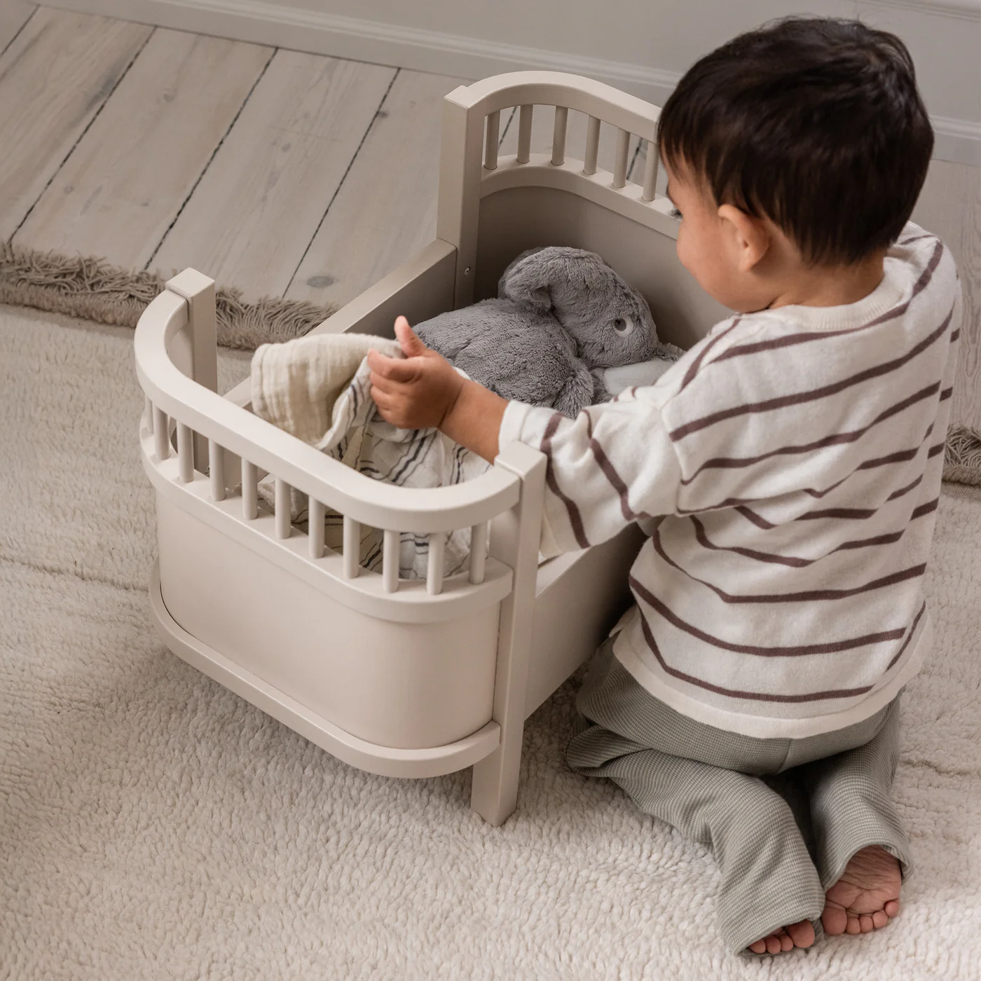 Sebra Puppenbett „Birchbark Rose“ inkl. Matratze, FSC®