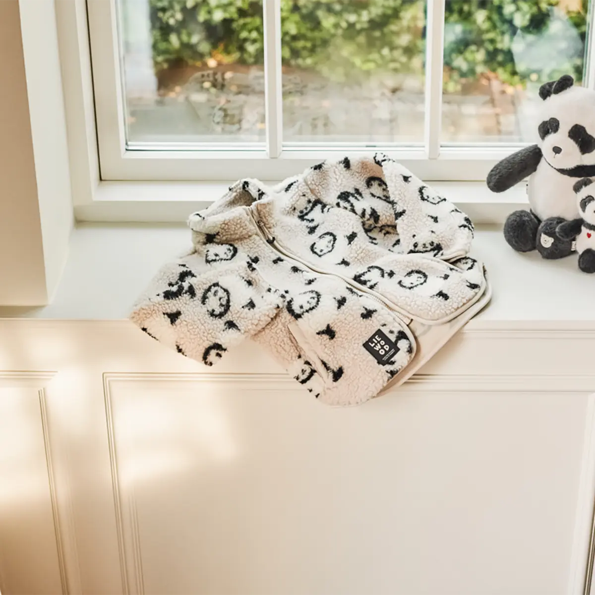 Liewood Nolan Sherpa Jacke für Kinder „Panda : Sandy“