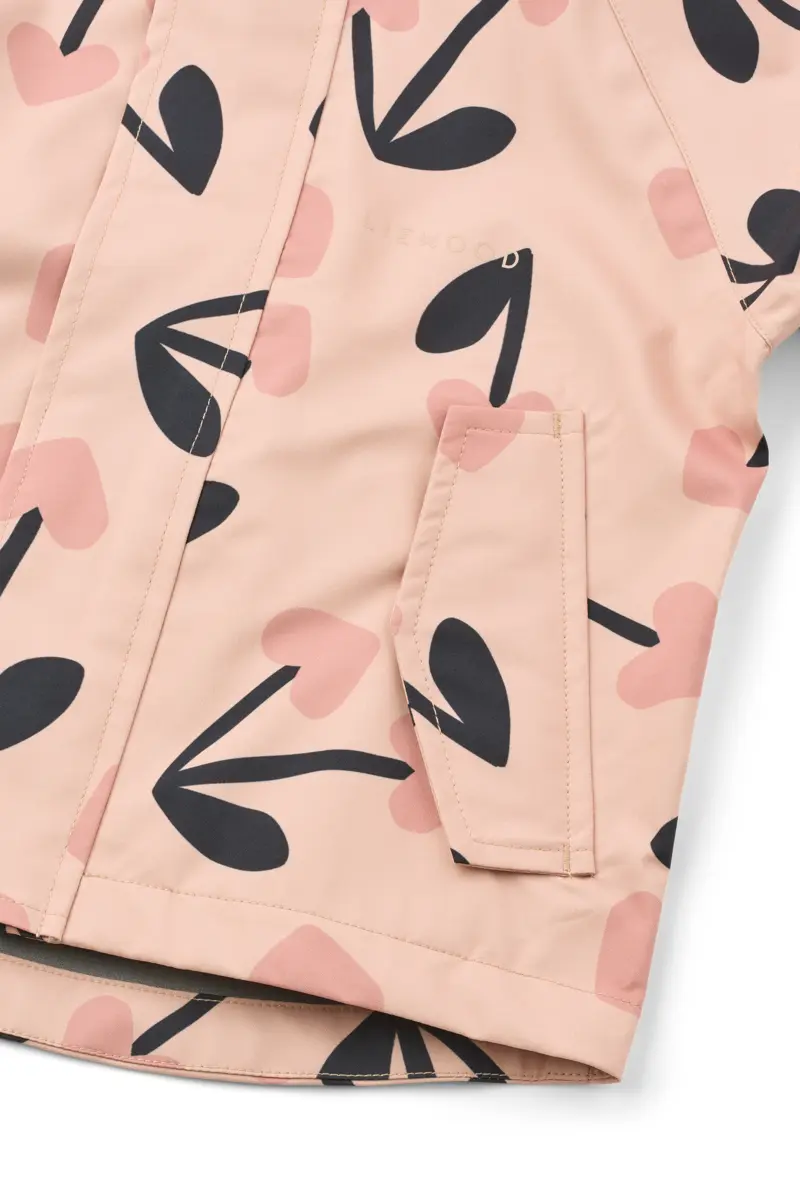Liewood Softshell Regenbekleidungs-Set Manu „Mega cherry heart/ Rosey mix“