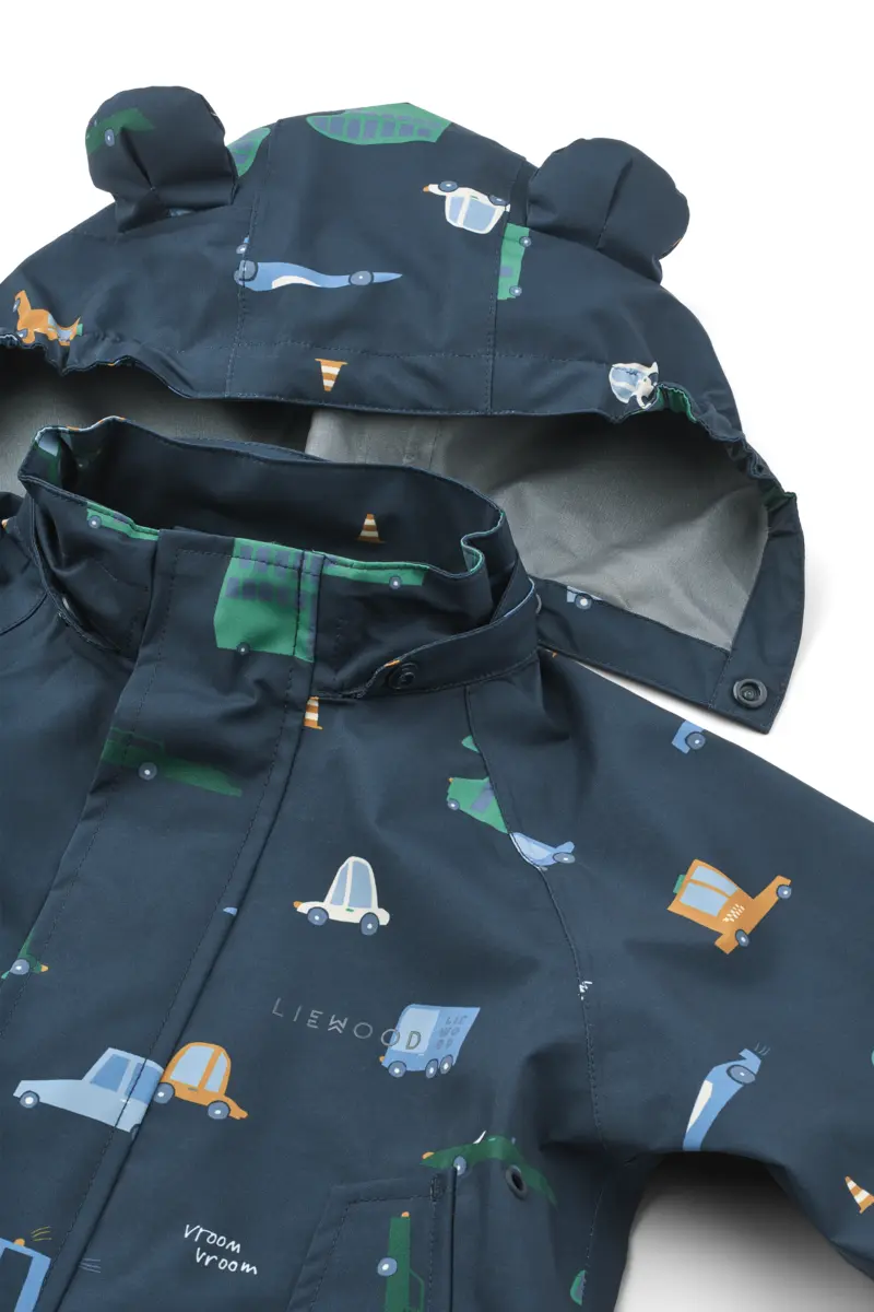 Liewood Softshell Regenbekleidungs-Set Manu „Cars / Classic navy“