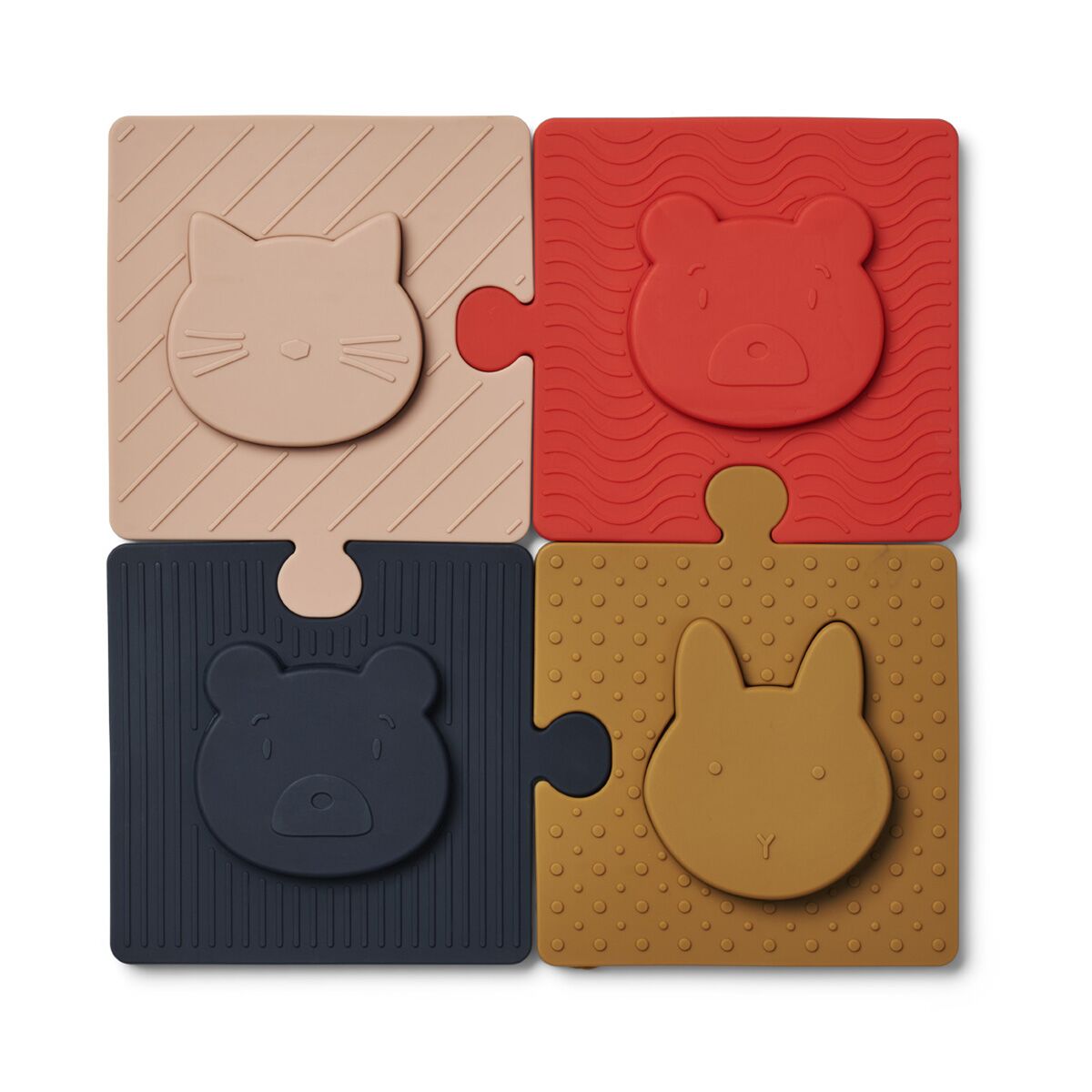 Liewood Bodil Puzzle Steckspiel „Classic multi mix“, Silikon, 20x20cm