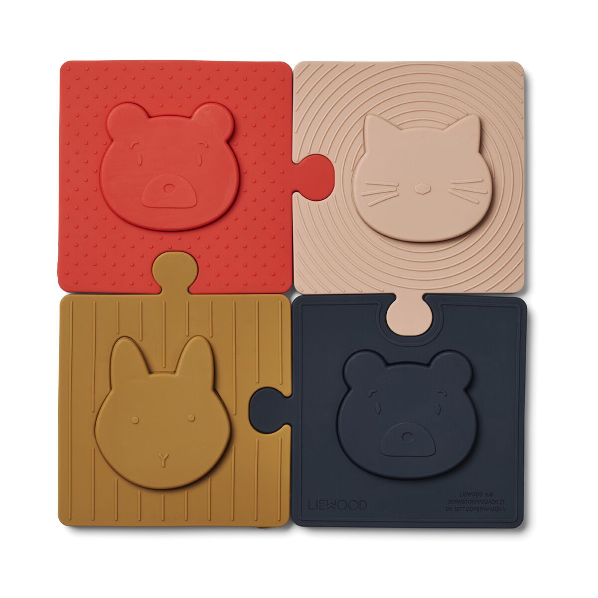 Liewood Bodil Puzzle Steckspiel „Classic multi mix“, Silikon, 20x20cm