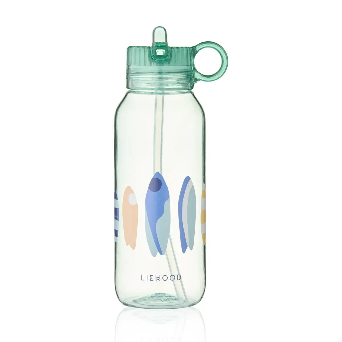 Liewood Tritan-Wasserflasche Yang „Boards / Light peppermint“, 500ml, auslaufsicher