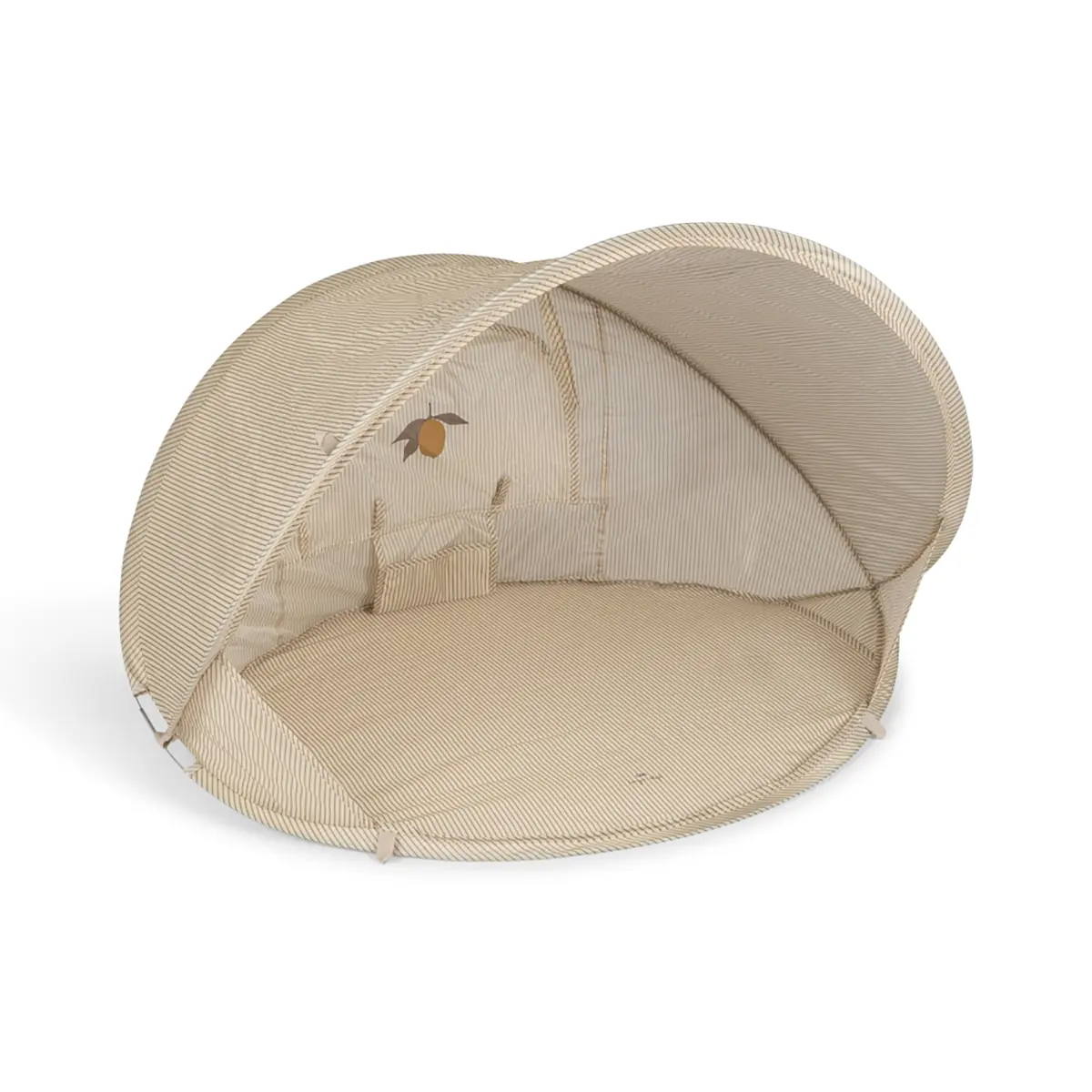 Konges Sløjd Pop-Up UV-Strandzelt „Tea Stripe“, kleine Strandmuschel, UV-Schutz 50+
