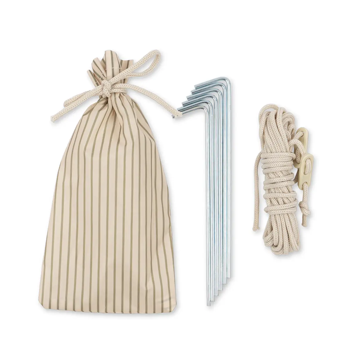 Konges Sløjd Pop-Up UV-Strandzelt „Tea Stripe“, kleine Strandmuschel, UV-Schutz 50+