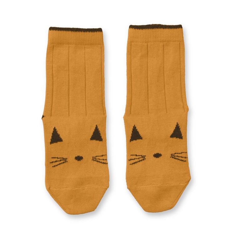 LIEWOOD Socken Silas in „Cat mustard“ LW-12347-0024 - 01