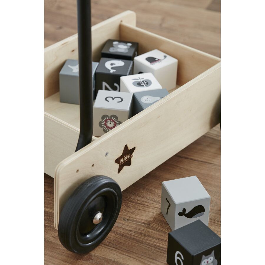 Kids Concept Lauflernwagen Neo mit Bauklötzen