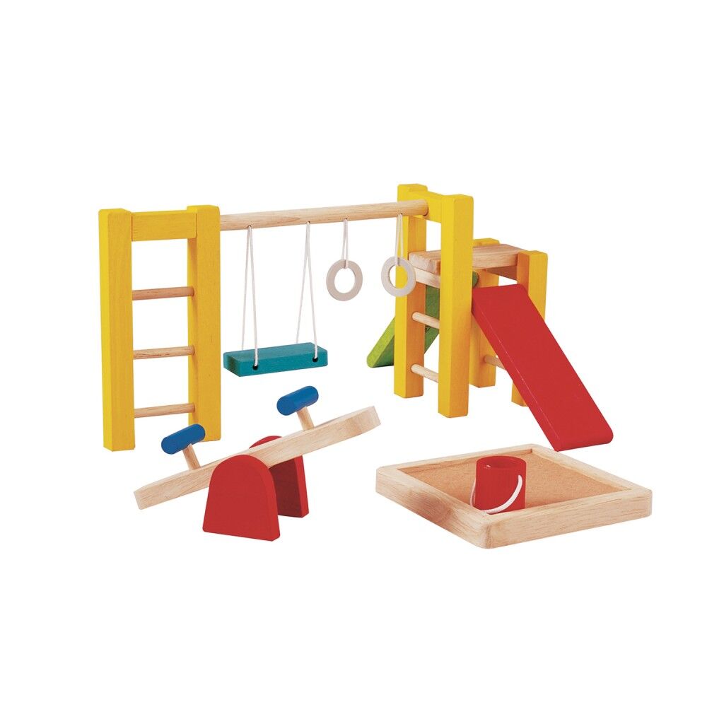 PlanToys Spielplatz Puppenhausmöbel-Set