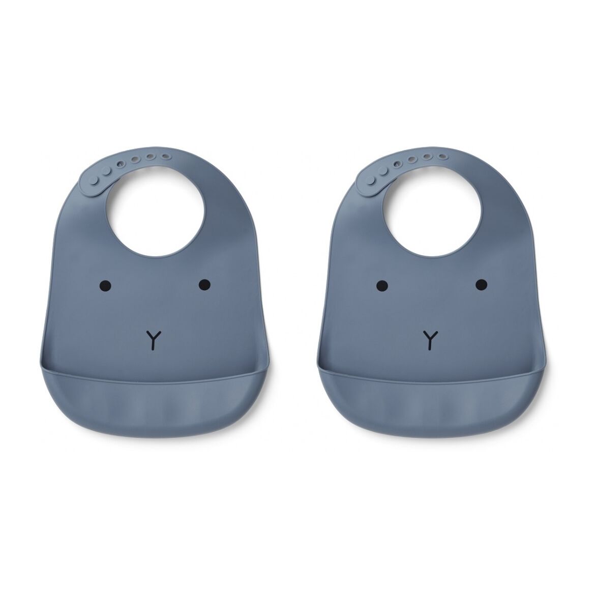 Liewood Tilda Silikon Lätzchen „Rabbit blue wave“, 2er Set