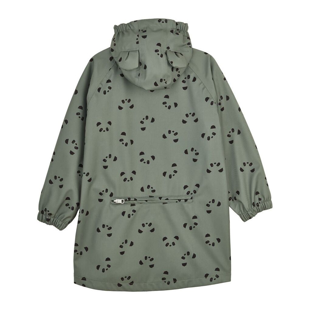 Liewood Blake Regenjacke „Panda faune green“ hinten