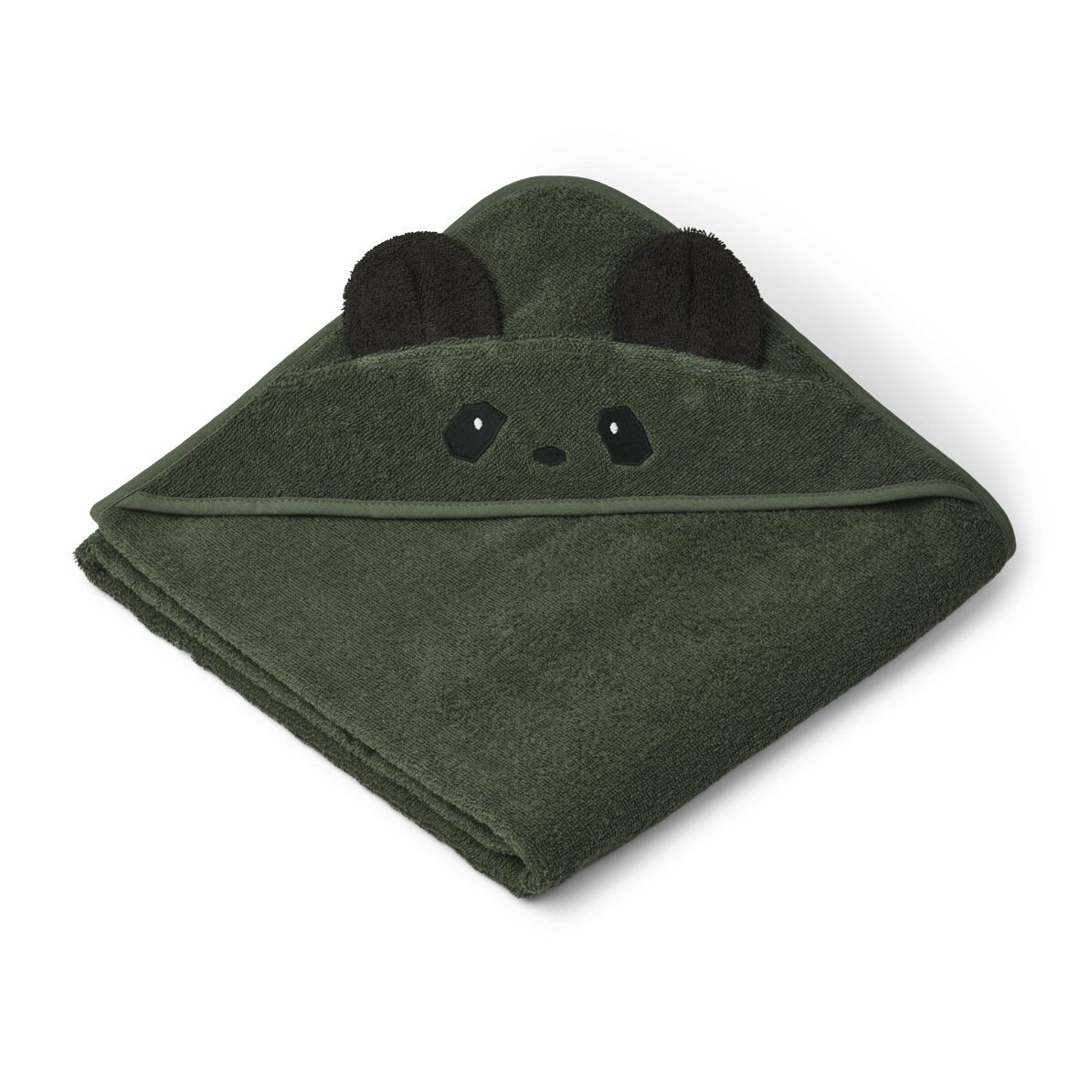 Liewood Kapuzenhandtuch Augusta „Panda hunter green“