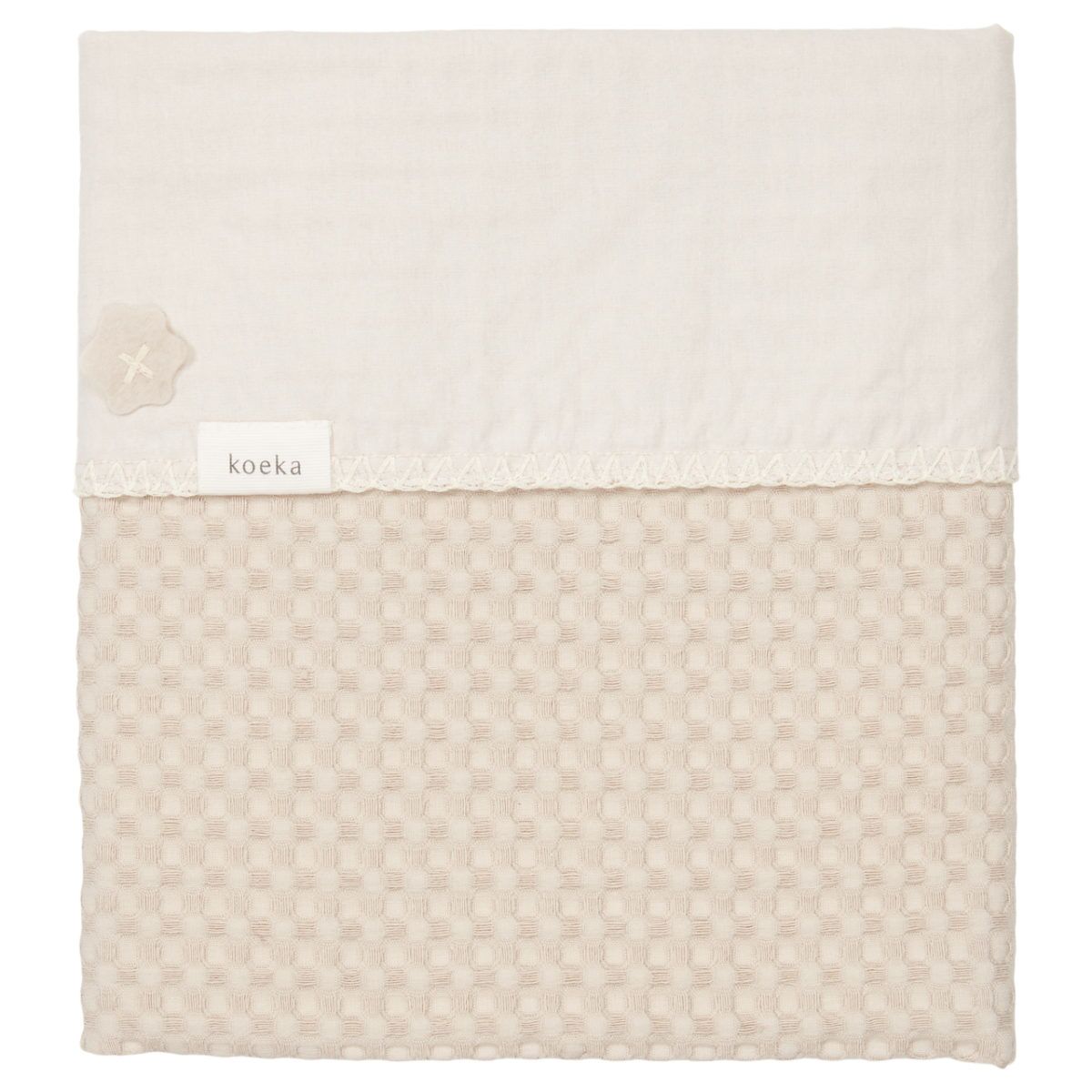 koeka Kinderdecke Flanell Antwerp „sand : pebble“ 100x150cm