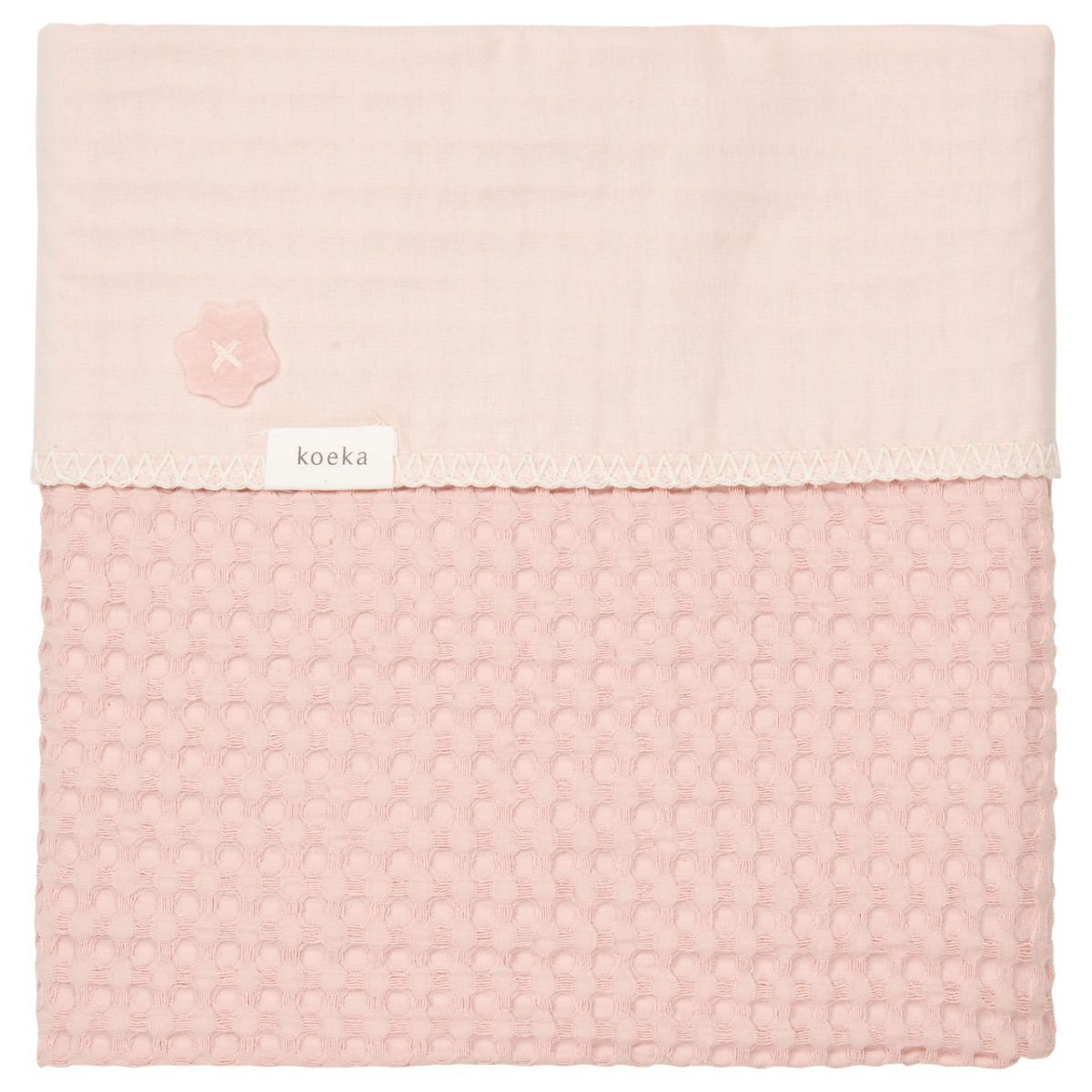 koeka Kinderdecke Flanell Antwerp „shadow pink : light shadow pink“ 100x150cm