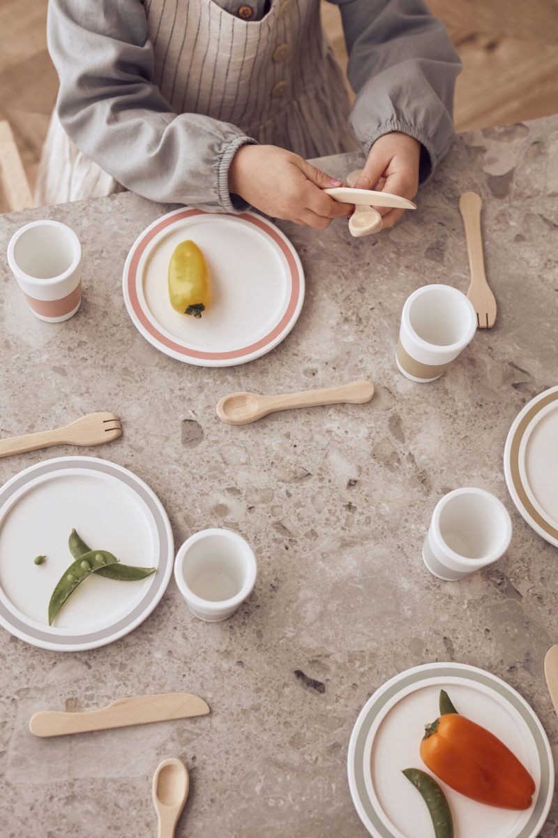 Kids Concept Geschirr-Set Bistro aus Holz, 20-teilig – Bild 3
