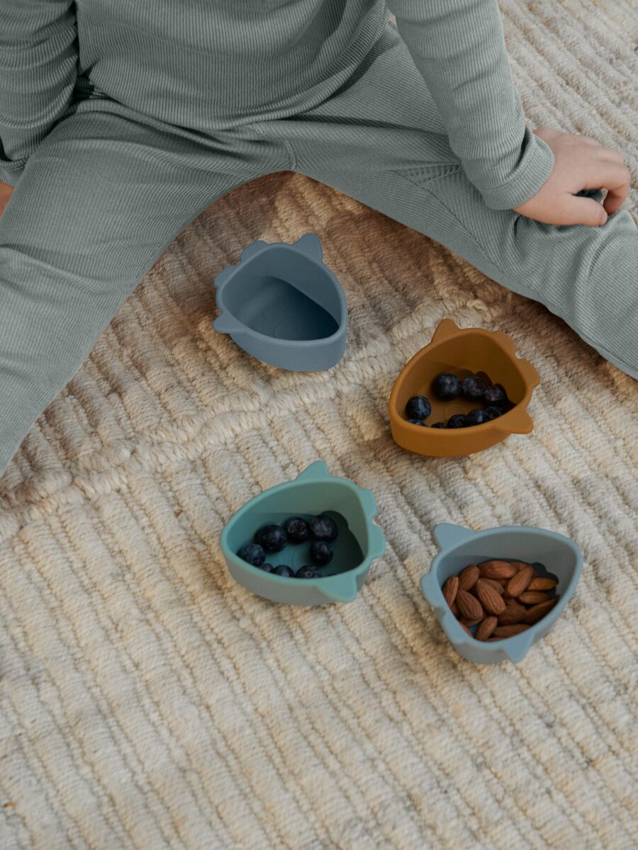 Liewood Iggy Schalen „Space blue multi mix“, Silikon, 4er-Set Mood