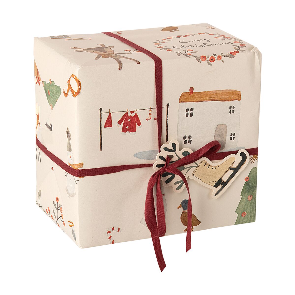 Maileg Geschenkpapier, gemütliches weiß, 55cmx10m