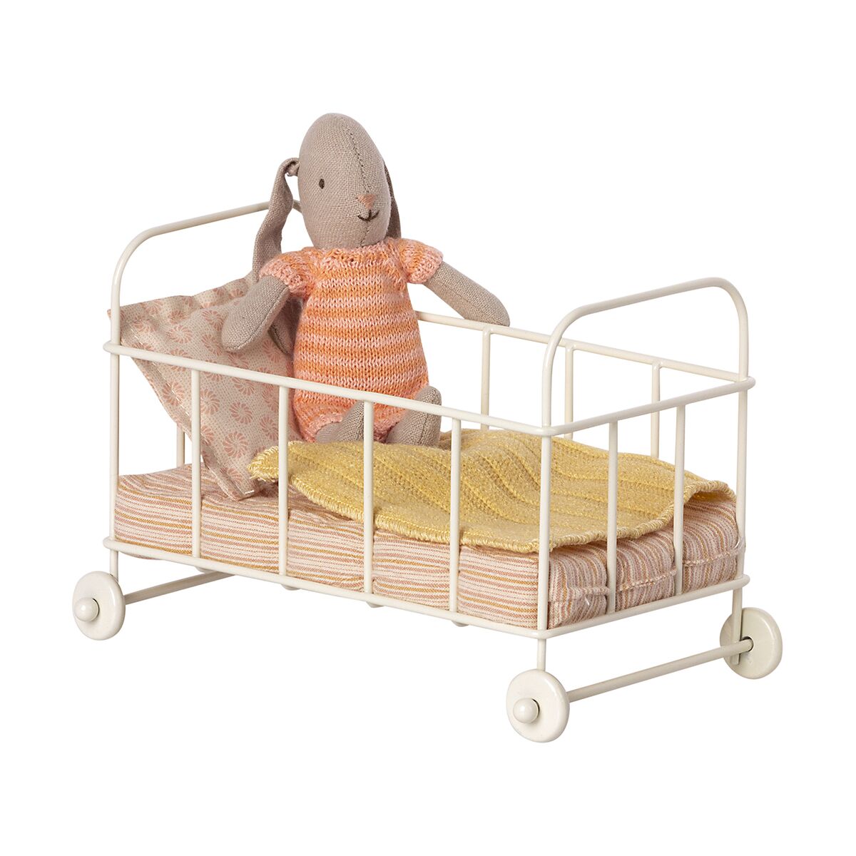 Maileg Kinderbett, Mikro, rose, 10x16cm 03
