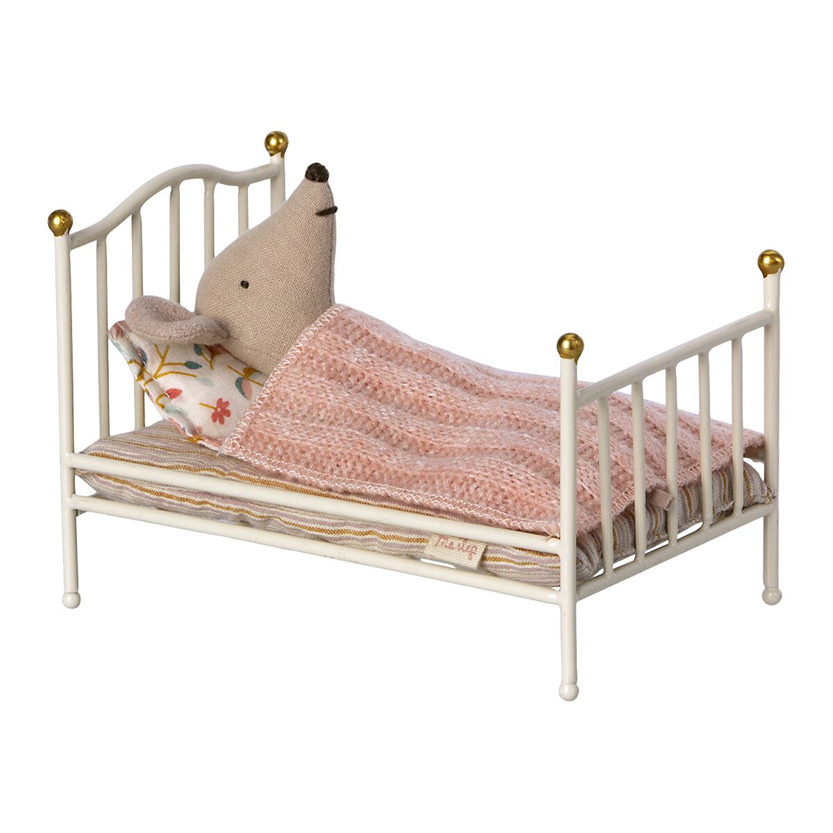 DELISTED Maileg Vintage Bett, Maus, weiß, 12x8cm – Bild 2