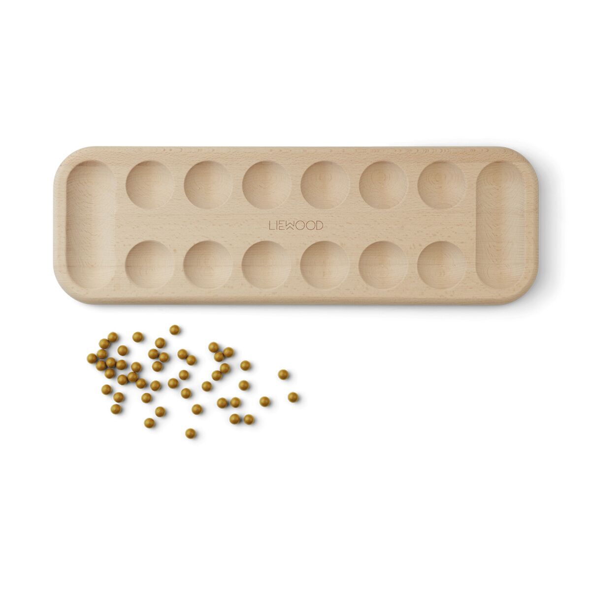 DELISTED Liewood Kalaha Taryn „Natural / golden caramel mix“, Strategiespiel aus Buchenholz – Bild 2