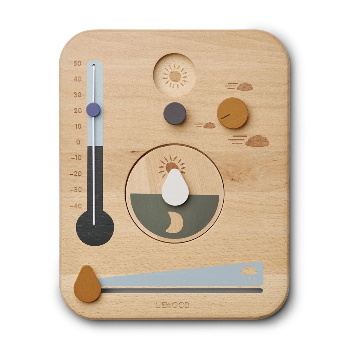 DELISTED Liewood Wetterstation Piet „Eden multi mix“, Lernspielzeug aus Holz – Bild 4