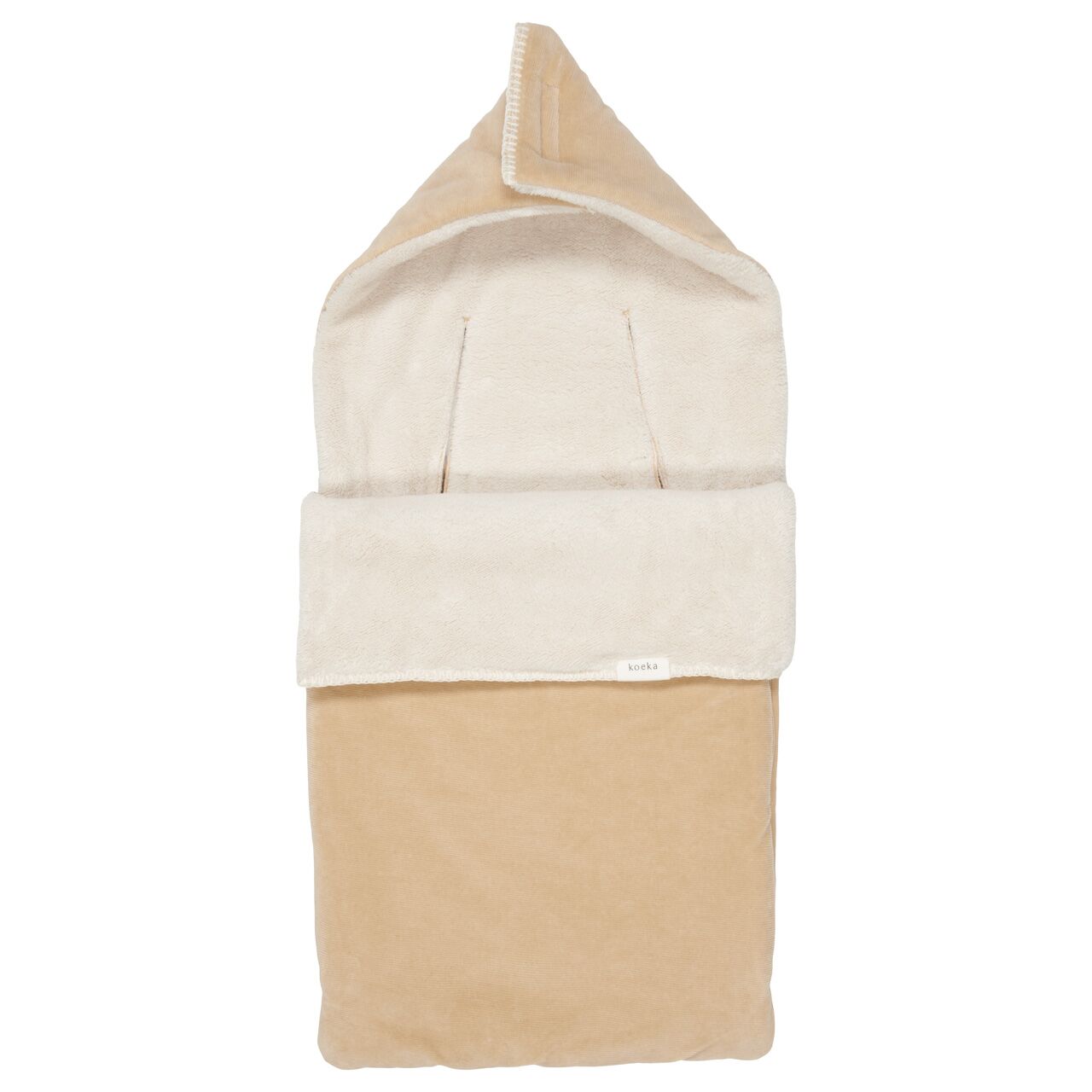 koeka Fußsack Oddi Plüsch „grain“ für 3/5-Punktgurt