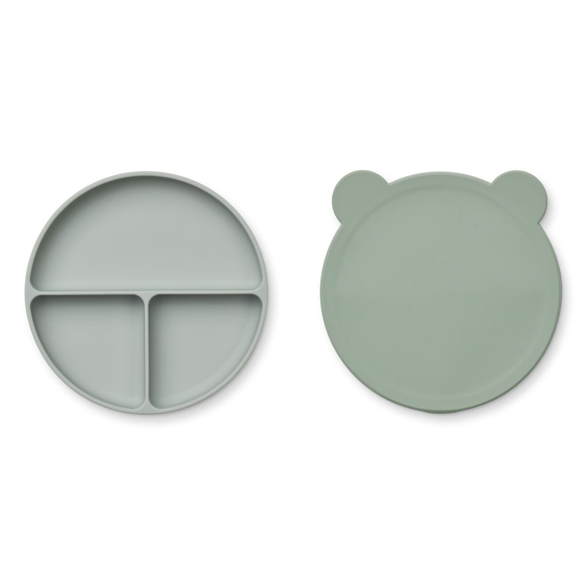 Liewood Frodo Silikon Menüteller mit Deckel „Mr Bear / Faune green / Dove blue mix“, ø22cm