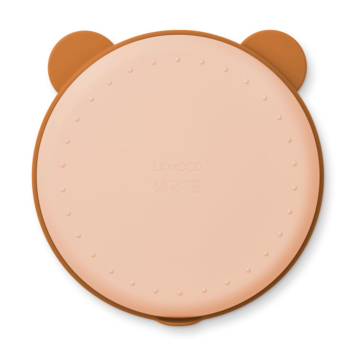 Liewood Frodo Silikon Menüteller mit Deckel „Mr Bear / Mustard / Tuscany rose mix“, ø22cm – Bild 4