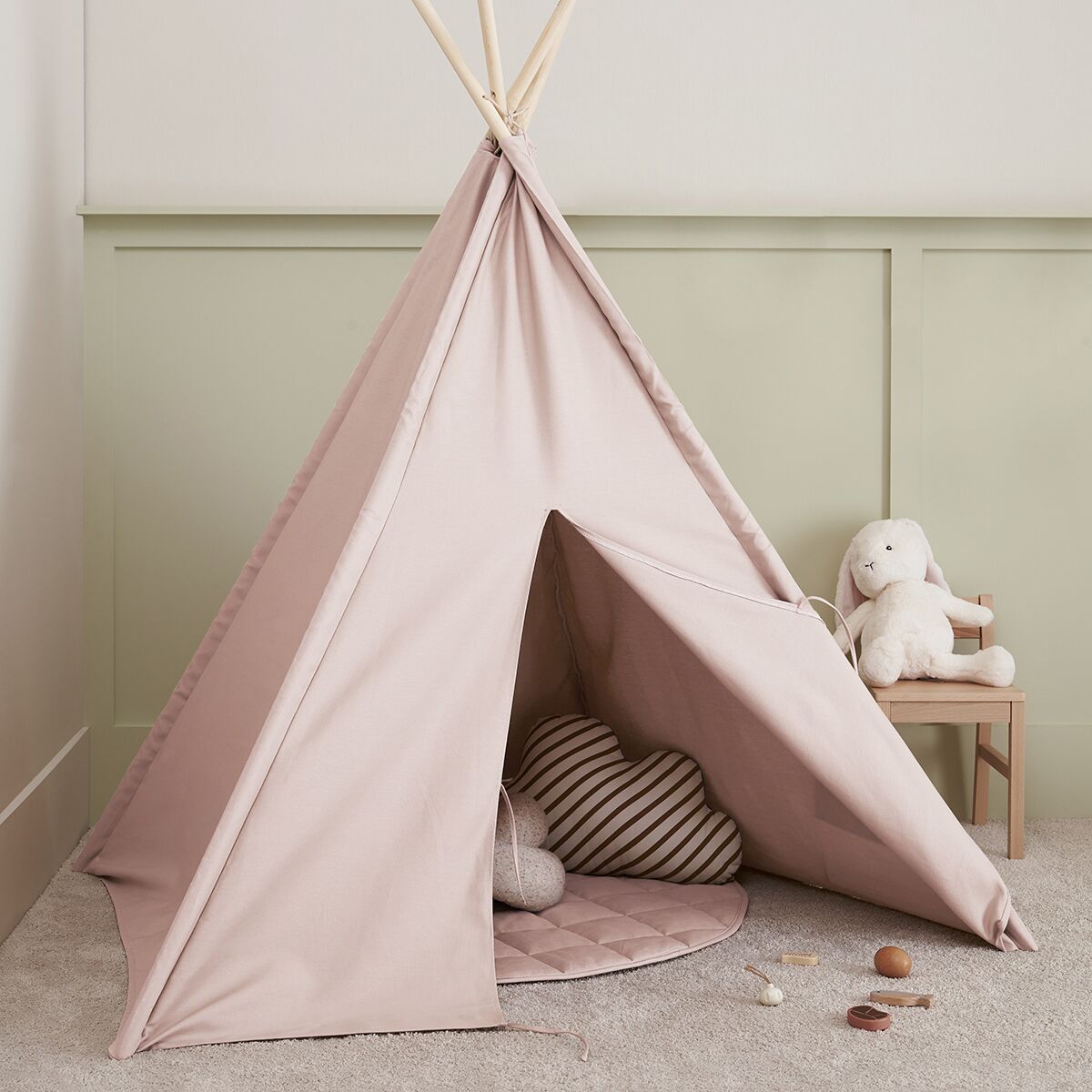 Kids Concept Tipi-Zelt „hellrosa“, H160cm – Bild 3