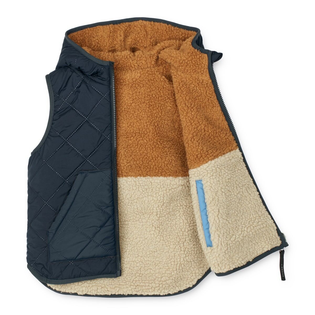 Liewood Diana Thermo-Wendeweste für Kinder „Golden caramel multi mix“, Gr. 80 – Bild 6