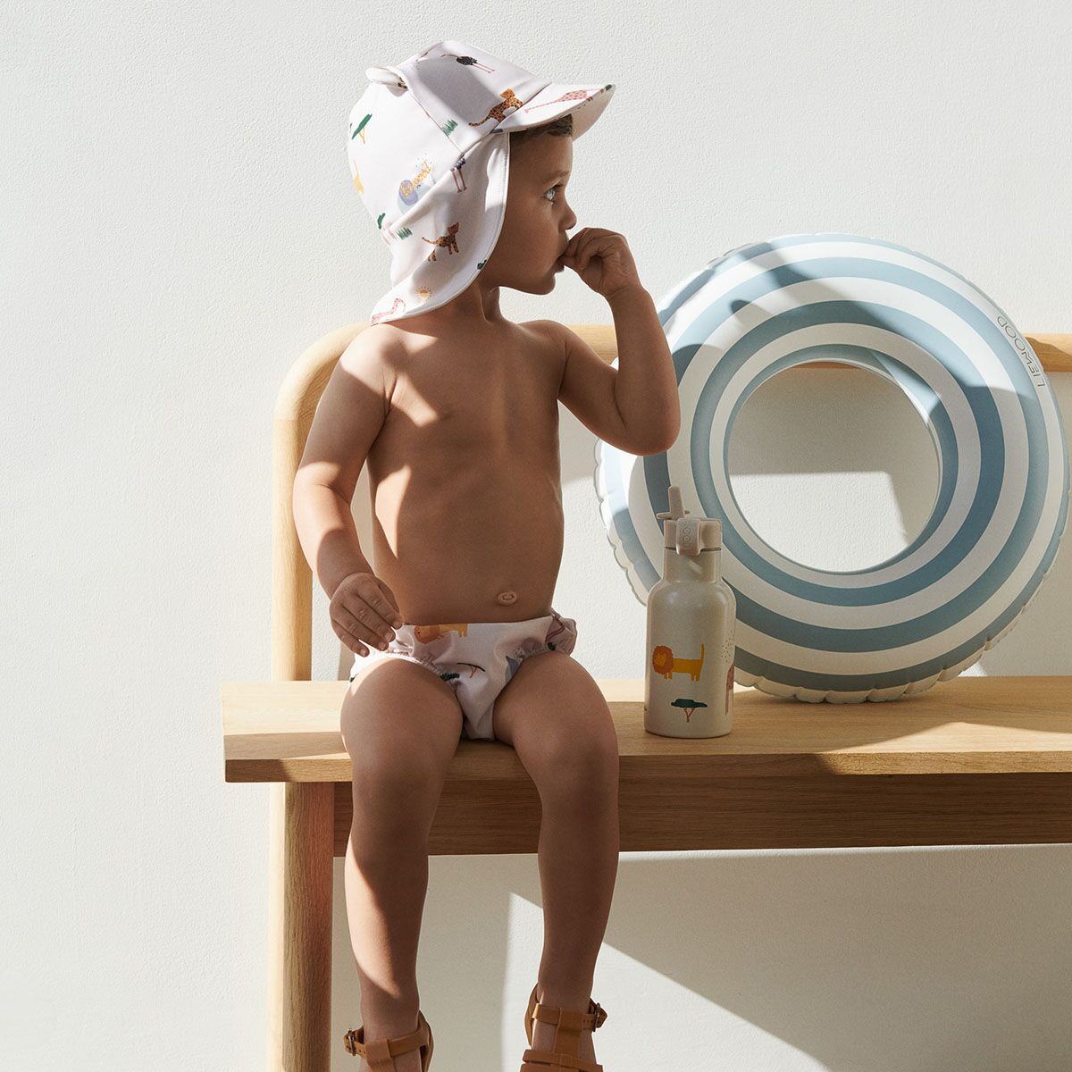 Liewood Kinder-Sonnenhut Senia „Pale tuscany / Creme de la creme“, Seersucker, UV 40+, 3 Monte - 4 Jahre – Bild 6