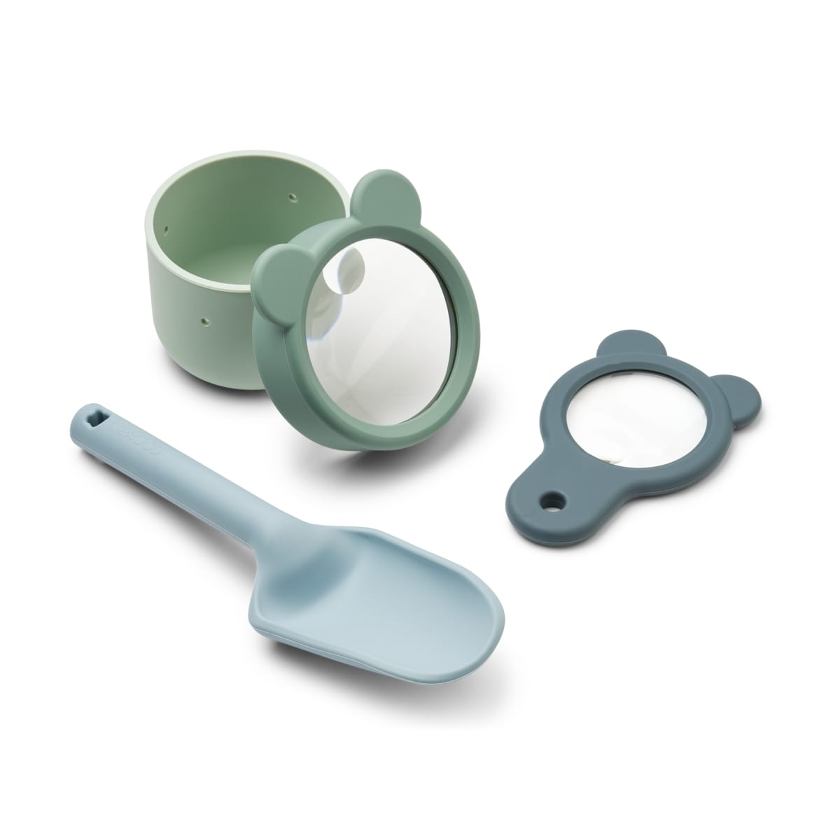 Liewood Kinder Forscherset Bessie „Dusty mint multi mix“, Silikon, 3-teilig – Bild 2