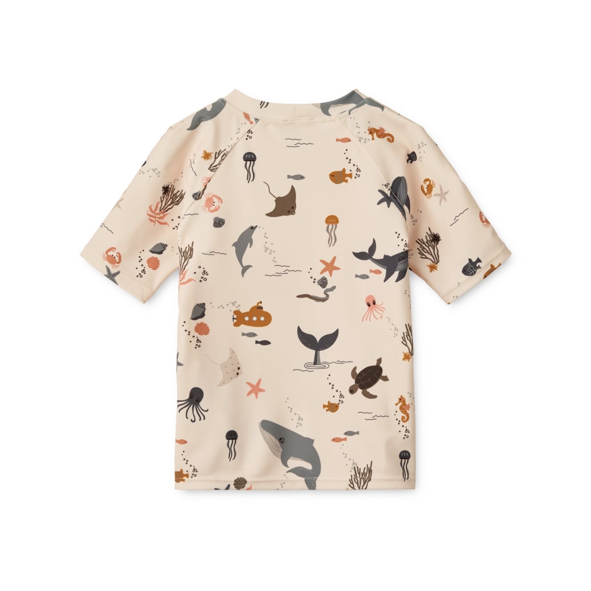 Liewood Noah Kurzarm-Schwimm-T-Shirt „Sea creature / Sandy“, LSF 40+, Gr. 56-128