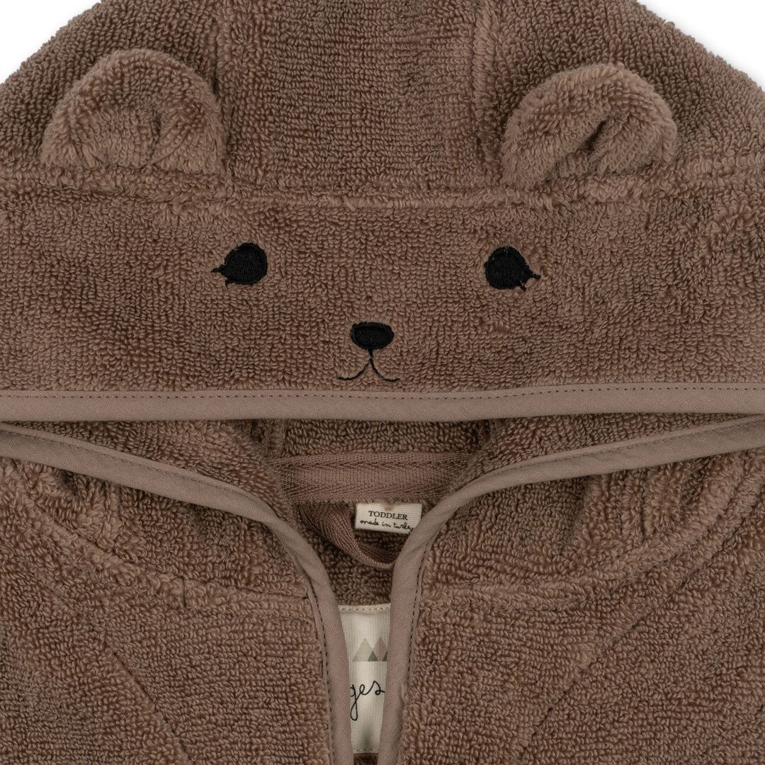 Konges Sløjd Kinder-Badeponcho Terry „Desert Taupe“