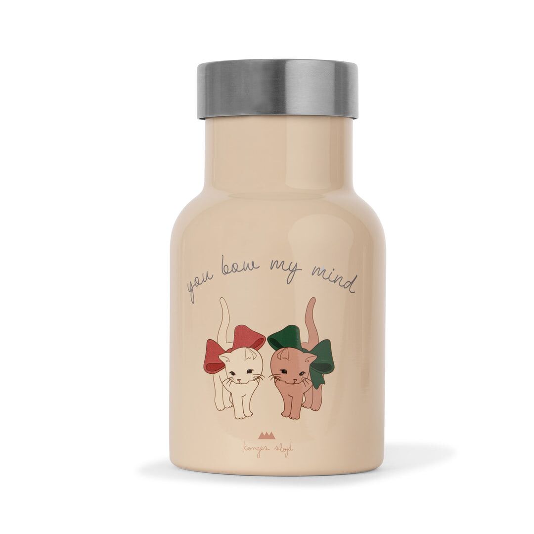 DELISTED Konges Sløjd Edelstahl-Trinkflasche Petit „Bow Kitty“ 250ml – Bild 2