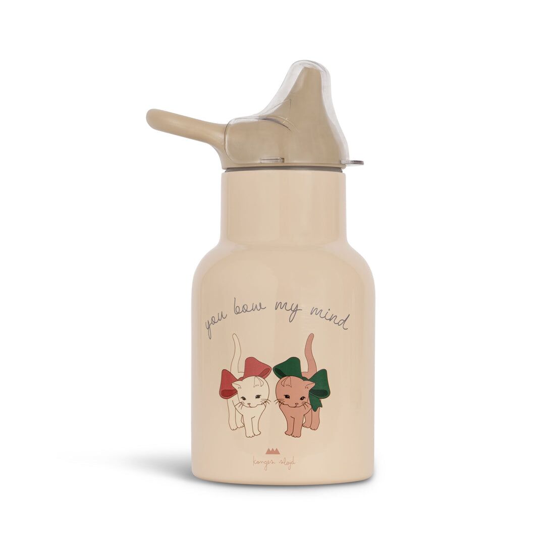DELISTED Konges Sløjd Edelstahl-Trinkflasche Petit „Bow Kitty“ 250ml – Bild 3