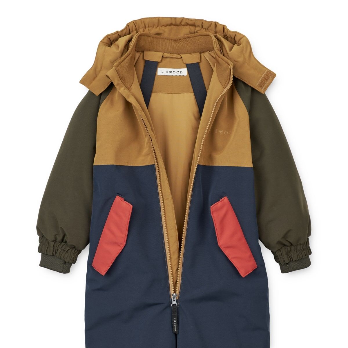 Liewood Sne Schneeanzug für Kinder „Army brown multi mix“, Gr. 80-92 – Bild 3