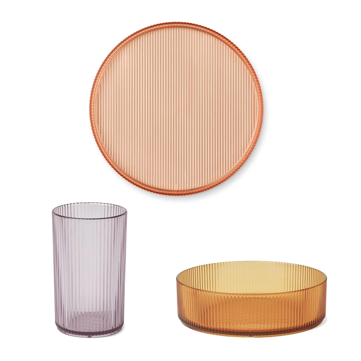 Liewood Kindergeschirr-Set Kain „Misty Lilac mix“ aus Tritan