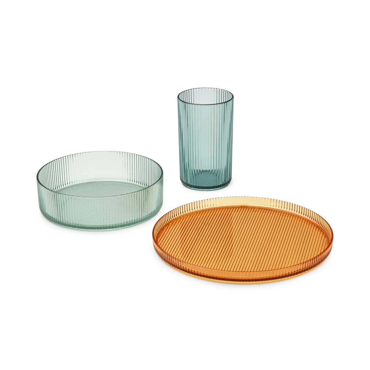 Liewood Kindergeschirr-Set Kain „Sea blue mix“ aus Tritan